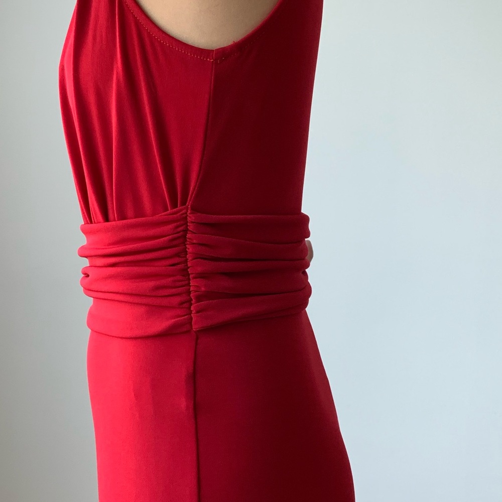 Deep V  Neckline Jumpsuit RED - Picture 5 of 7